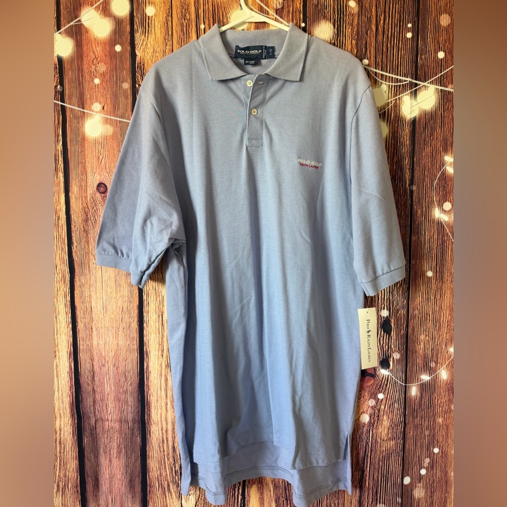 Vintage Polo by Ralph Lauren Men's Periwinkle Golf Polo 100% Cotton Shirt NWT